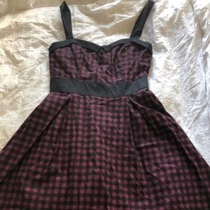 red and black checkered dress